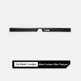 Black carbon fiber texture for model Y Juniper trunk button accent sticker