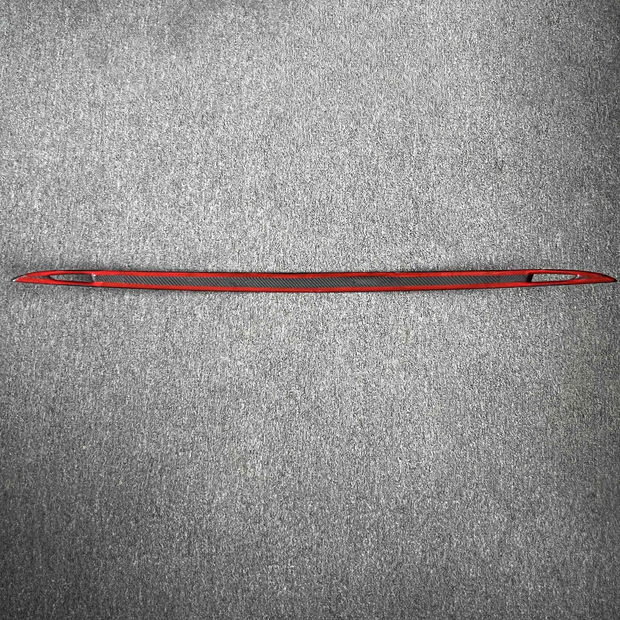 Real Carbon Fiber Trunk Chrome Trim For Tesla Model S 2015-2020