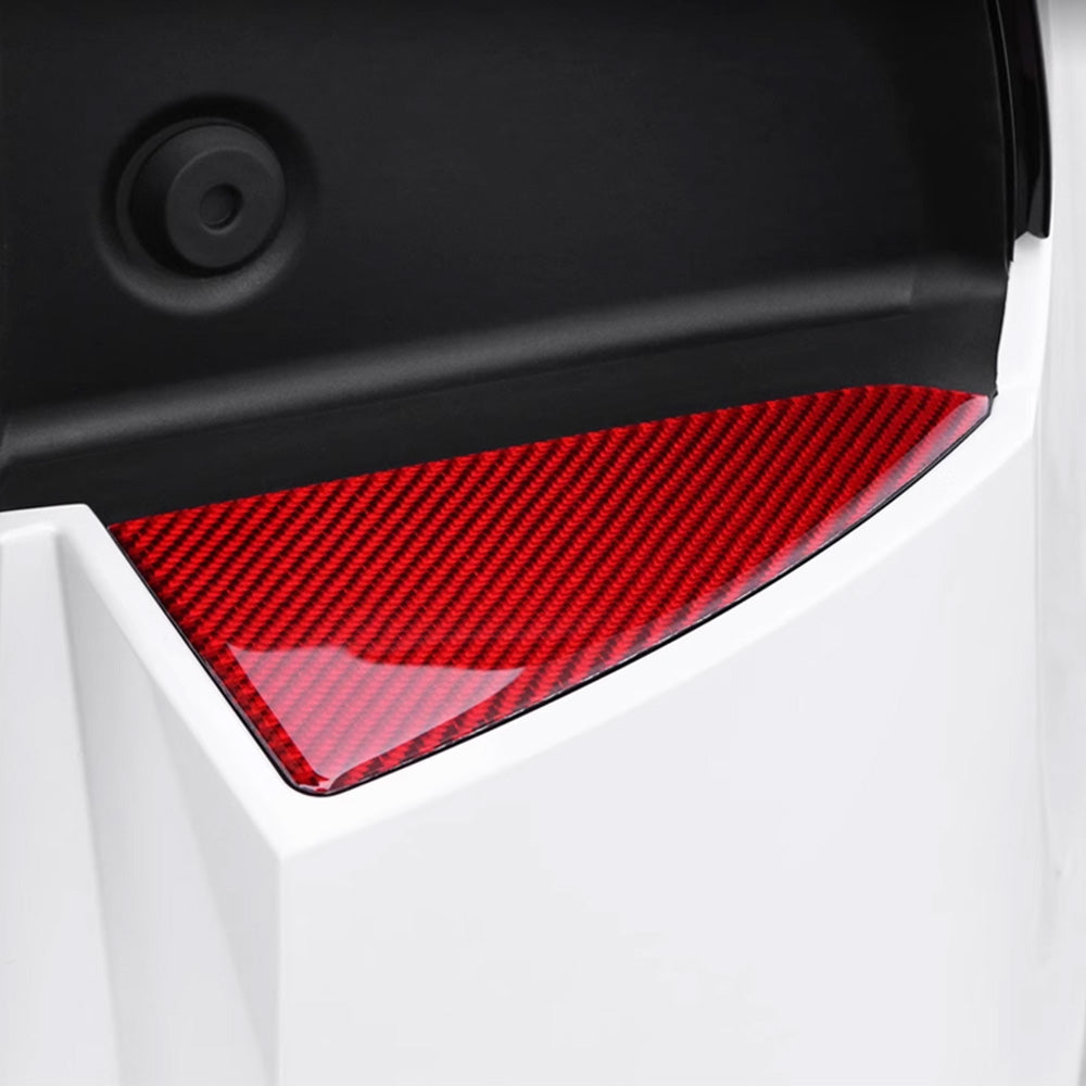 Red Carbon Fiber Trunk Trim Cover for Tesla Model 3 Highland & Model Y Juniper