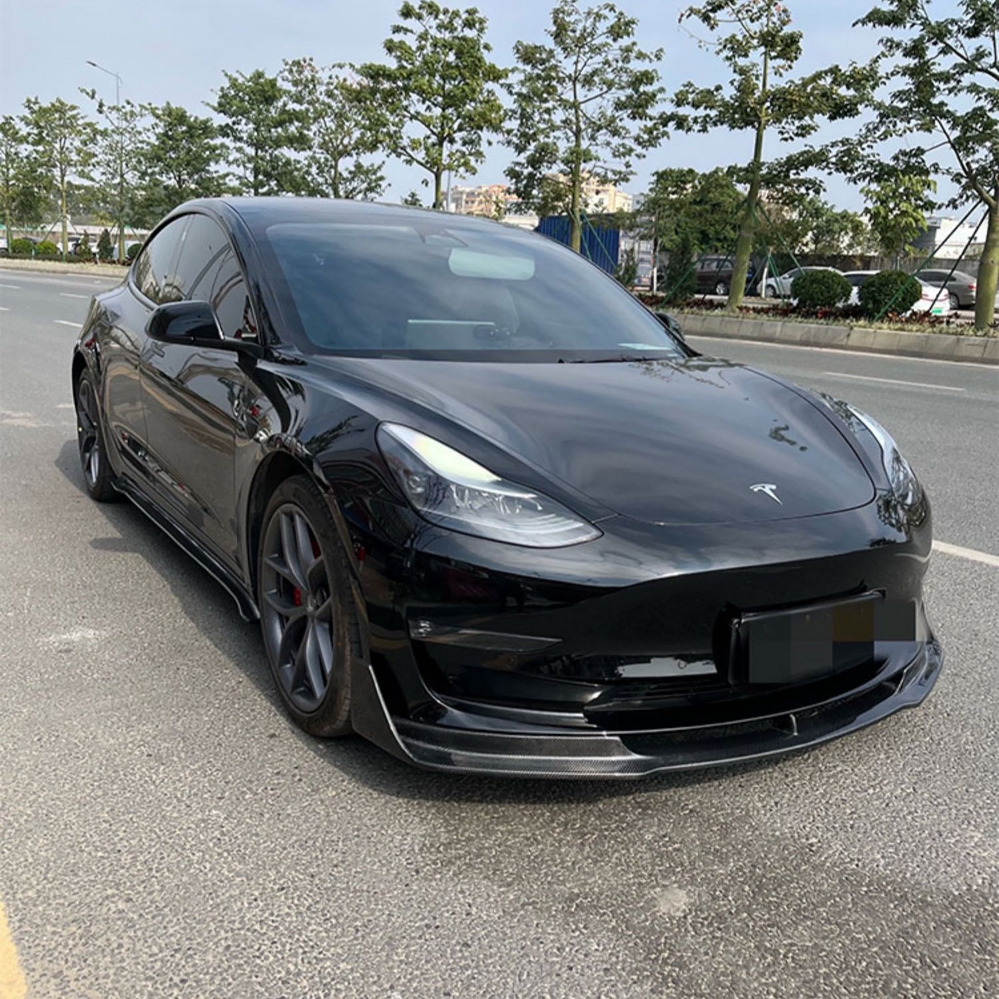Teego V-Style Carbon Fiber Aero Kit for Tesla Model 3 (2017-2023)