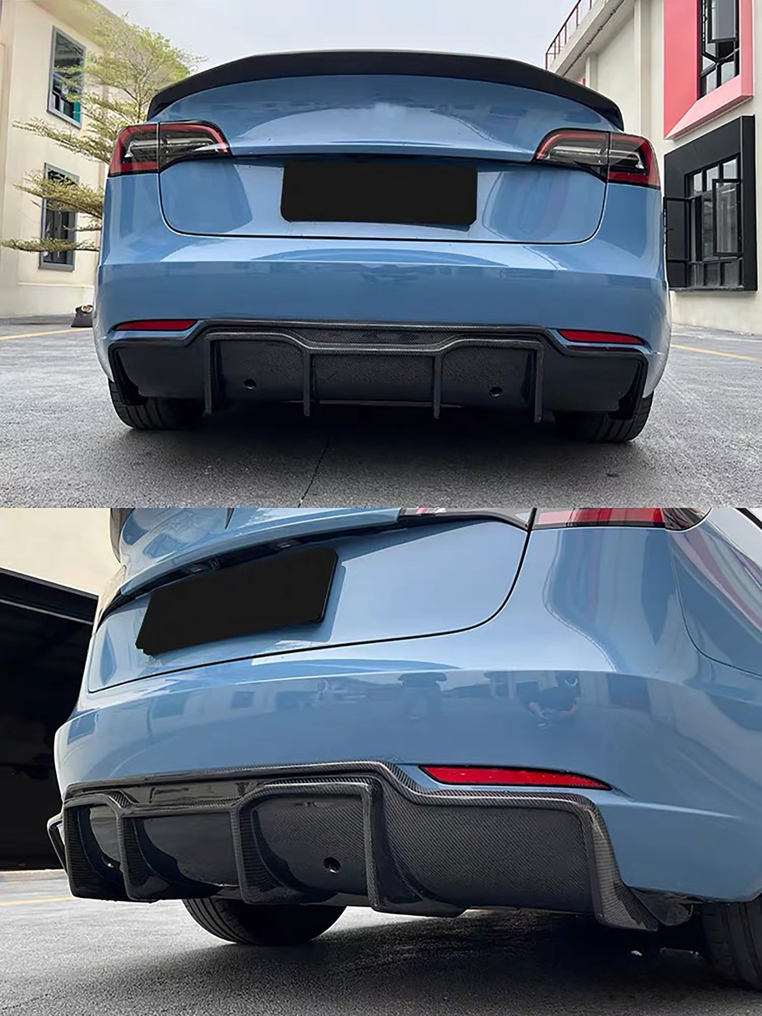 Teego V-Style Carbon Fiber Aero Kit for Tesla Model 3 (2017-2023)