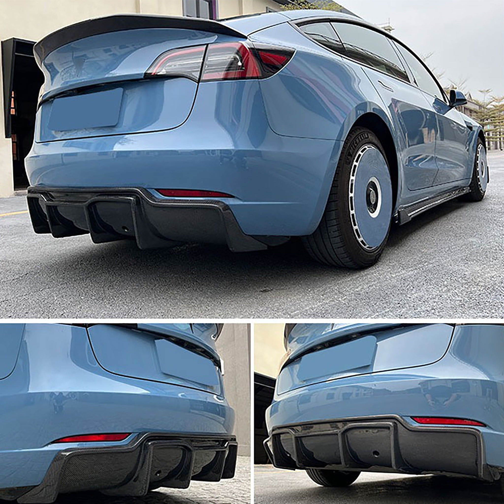 Teego V-Style Carbon Fiber Aero Kit for Tesla Model 3 (2017-2023)