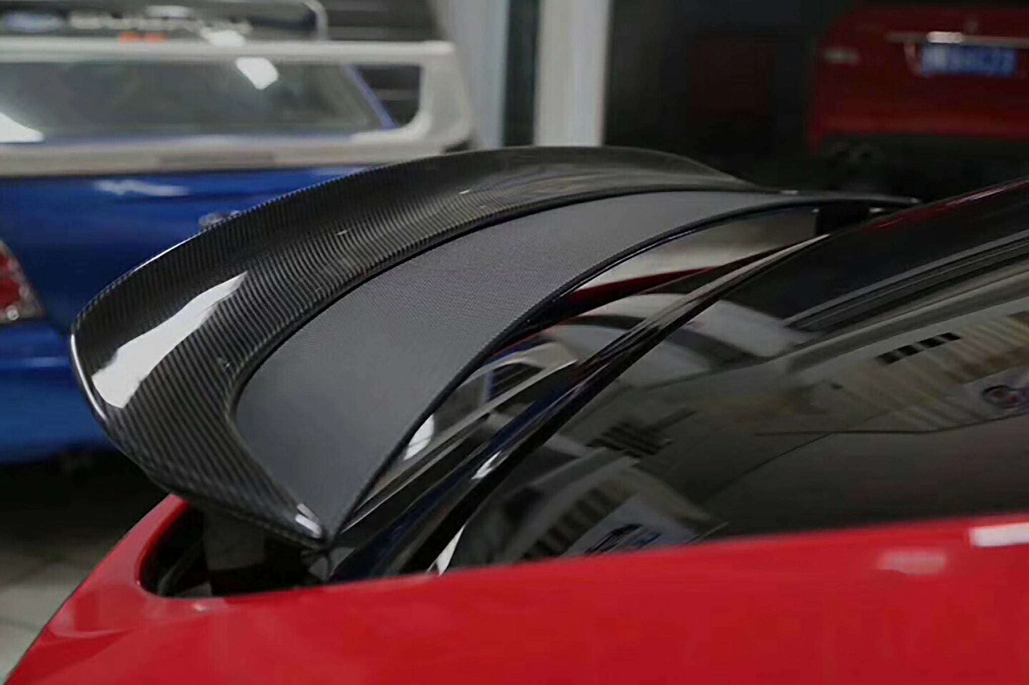 Real Carbon Fiber Wing Sporty Spoiler for Tesla Model X (2021-2025)