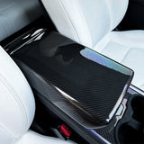 Real Carbon Fiber Armrest Cover For Tesla Model 3 / Y - Luxury & Sporty Interior Upgrade