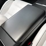Plain weave Carbon Fiber Armrest Box Cover installed on Tesla Model 3 Highland