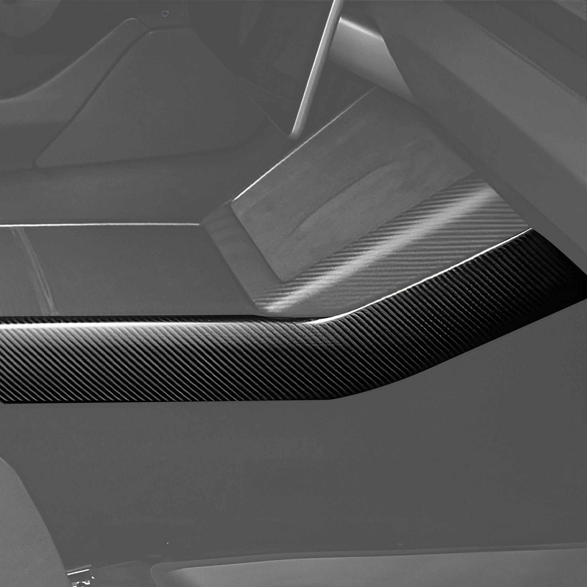 Real Carbon Fiber Center Console Side Panel Covers for 2024 Model 3 Highland