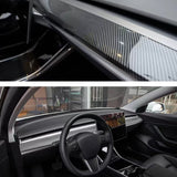 Teego Tesla Model 3/Y Dry Carbon Fiber Dashboard Cover | OEM Fit, UV-Resistant