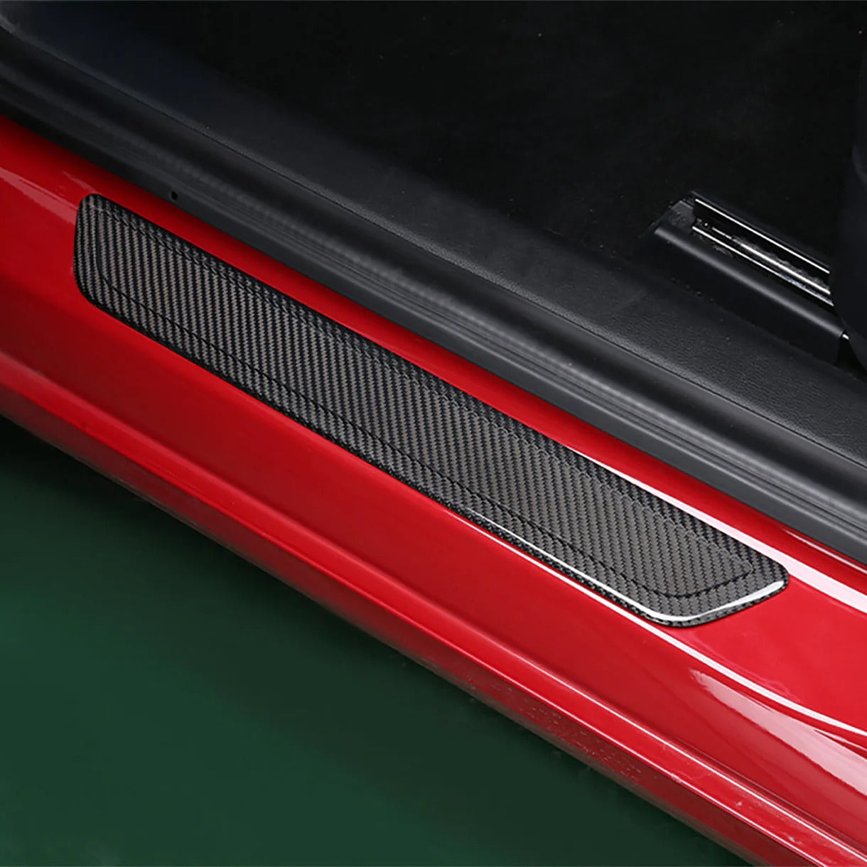 Real Carbon Fiber Door Sill Covers for Tesla Model 3 & Model Y (2017-2025+)