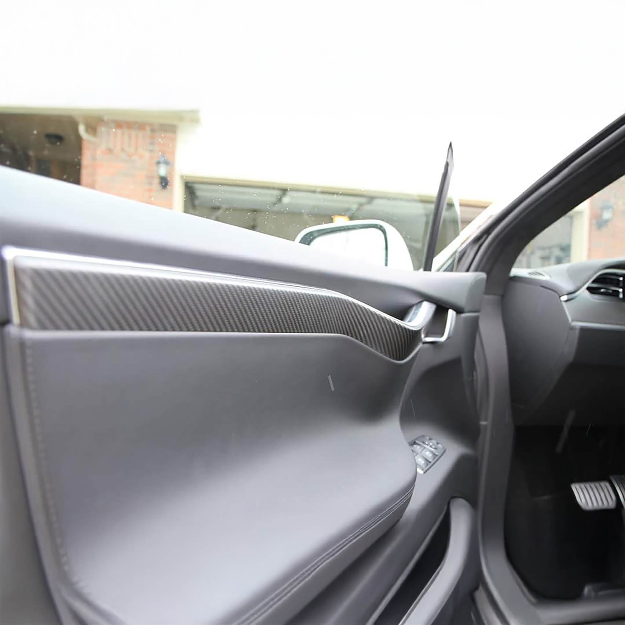 Real Carbon Fiber Door Trims For Tesla Pre-Refresh Model X 2015-2021