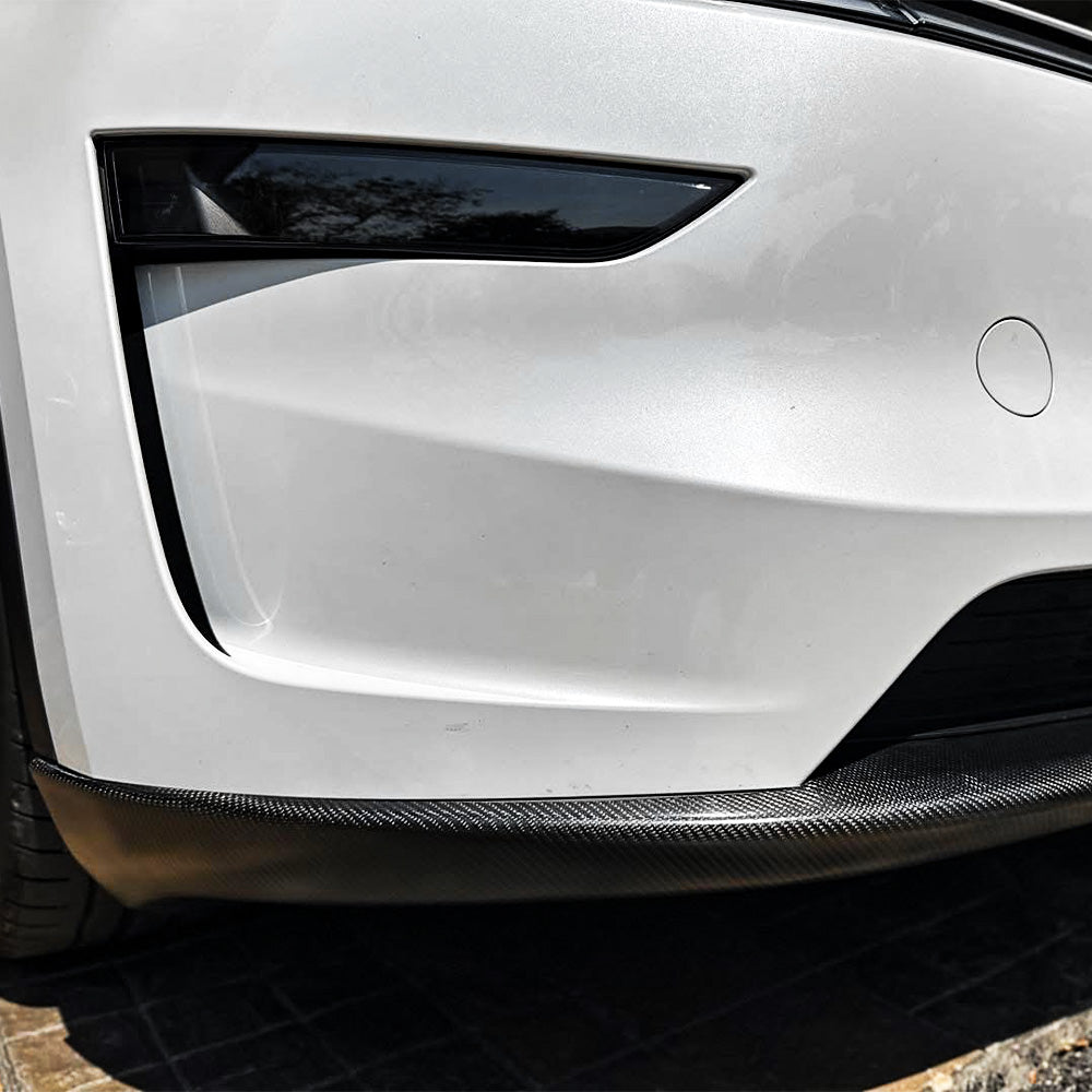 Real Carbon Fiber Front Lip for Tesla Model Y Juniper| OEM-Style Replacement