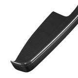 Close-up view of the carbon fiber texture on Door Armrest Cover for 2024+ Model 3 Highland