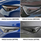 Real Carbon Fiber Full Side Camera Covers HW3 vs HW4
