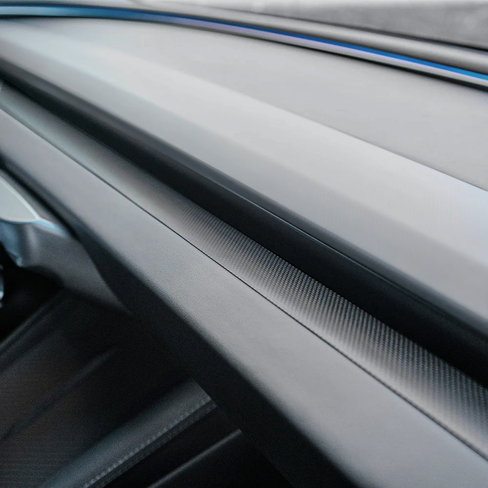 Carbon Fiber Dash Lower Air Vent Trim For Tesla Model 3 Highland & Model Y Juniper