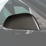 Real Carbon Fiber Mirror Covers for Tesla Model 3 Highland 2024+ Sporty Upgrade & OEM Fitment