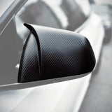 Real Carbon Fiber Mirror Caps For Tesla Model 3 / Y & 2024+ Model 3 Highland