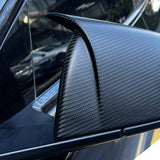 Real Carbon Fiber Mirror Caps For Tesla Model 3 / Y & 2024+ Model 3 Highland