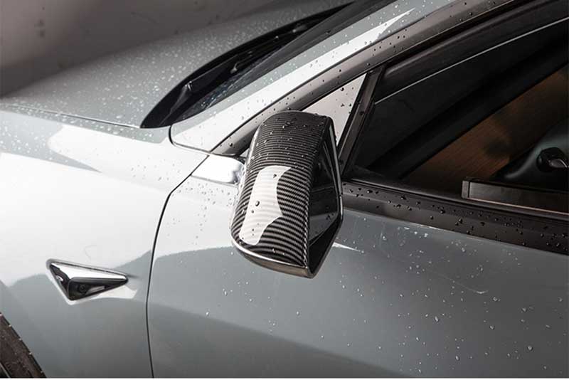 Tesla Model 3/Y Dry Carbon Fiber Mirror Caps (Incl. Highland)