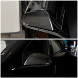 Real Carbon Fiber Mirror Covers For Tesla Model S Pre-refresh & Newer 2014-2026+
