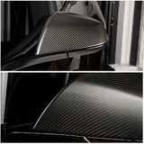 Real Carbon Fiber Mirror Covers For Tesla Model S Pre-refresh & Newer 2014-2026+