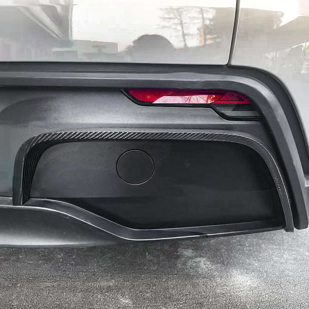Real Carbon Fiber Rear Bumper Trim for Tesla Model Y Juniper