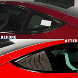 Real Carbon Fiber Rear Side Quarter Window Louvers For Tesla Model 3 2017-2024+