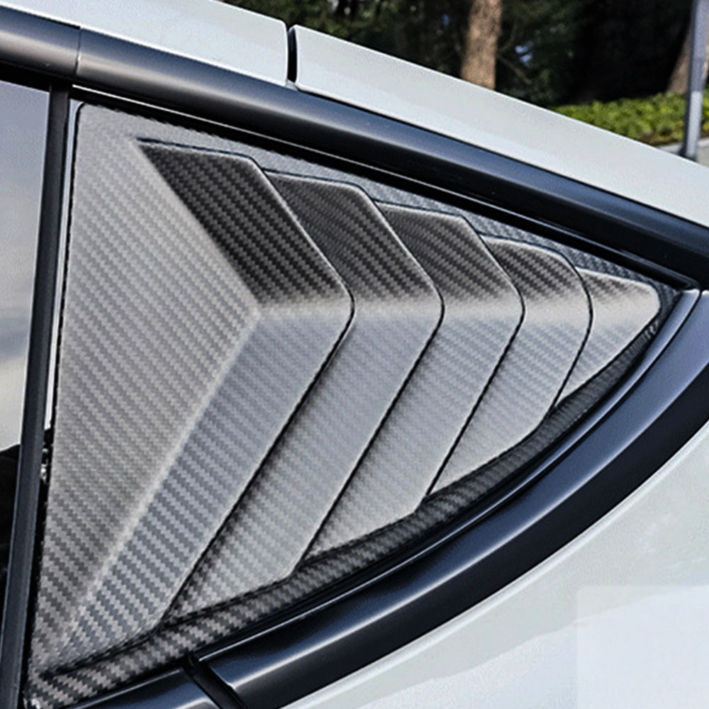 Real Carbon Fiber Rear Side Window Vented Louvers (Gen. 2)for Tesla Model Y