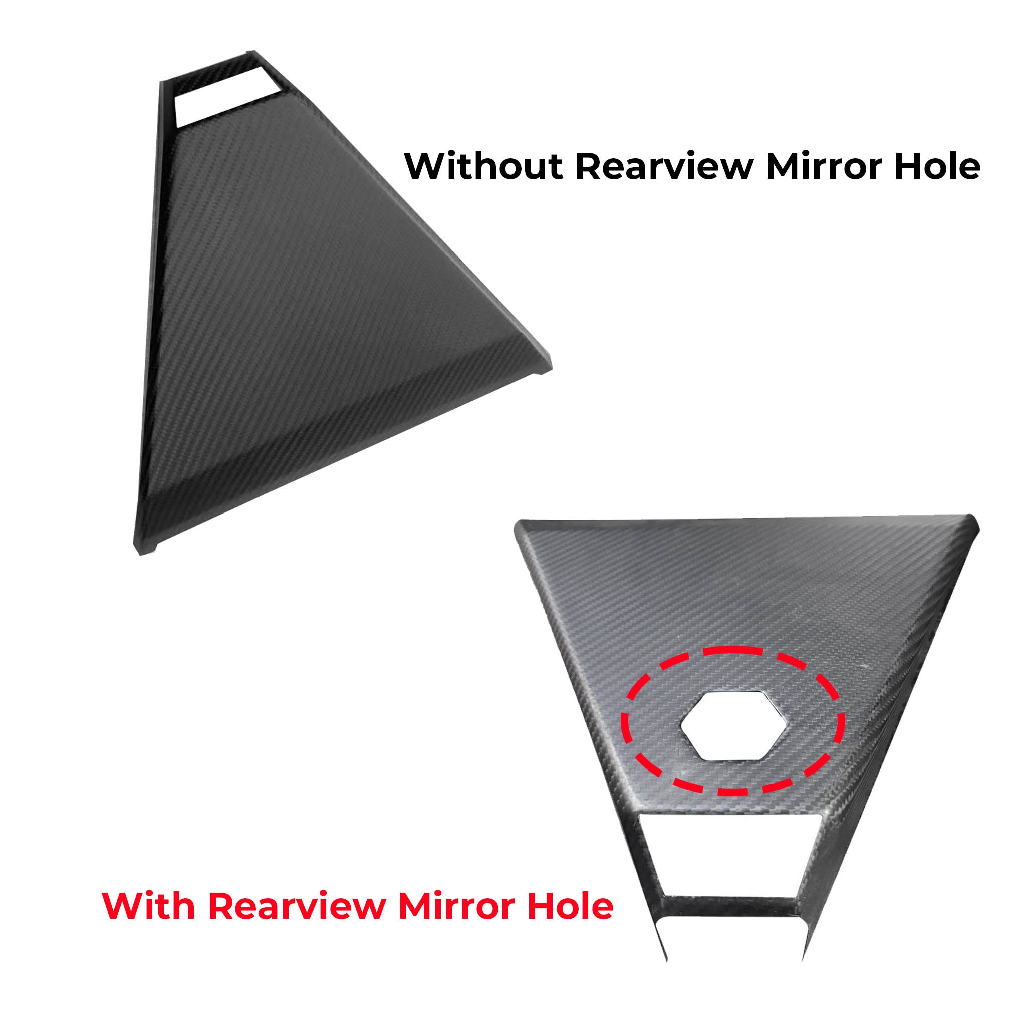 Real Carbon Fiber Rearview Cover for Tesla Cybertruck - Camera Viewing Area Upgraded
