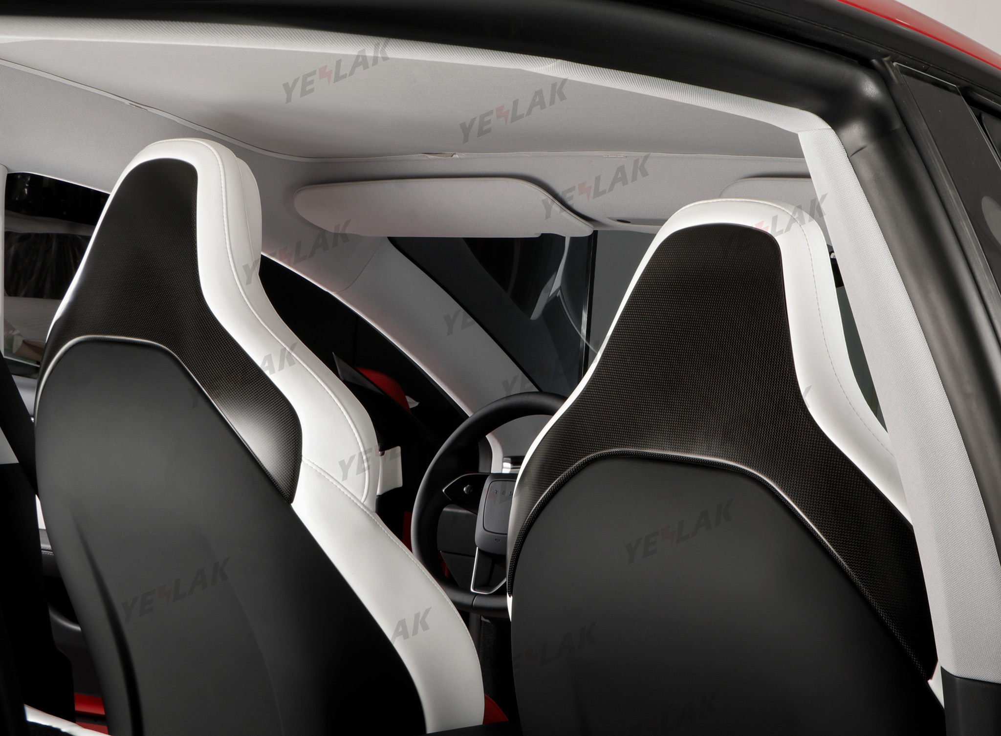 Carbon Fiber Seat Back Covers for Tesla Model 3 Highland Performance