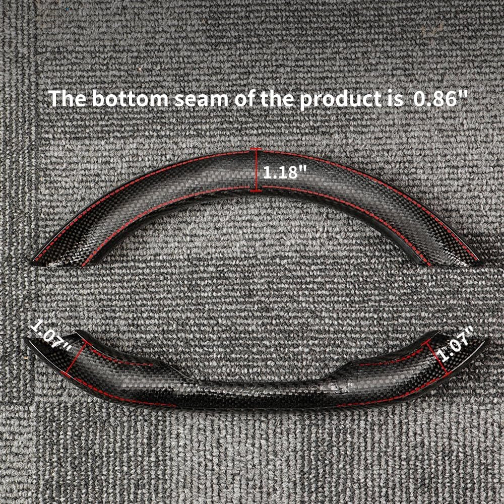 Real Carbon Fiber Steering Wheel Overlay for 2024+ Tesla Model 3 Highland & 2025+ Model Y Juniper (1x1 Plain Weave Available)