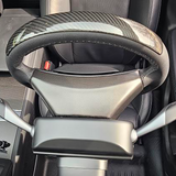 Top view of carbon fiber steering wheel trim covers for Model 3 Highland