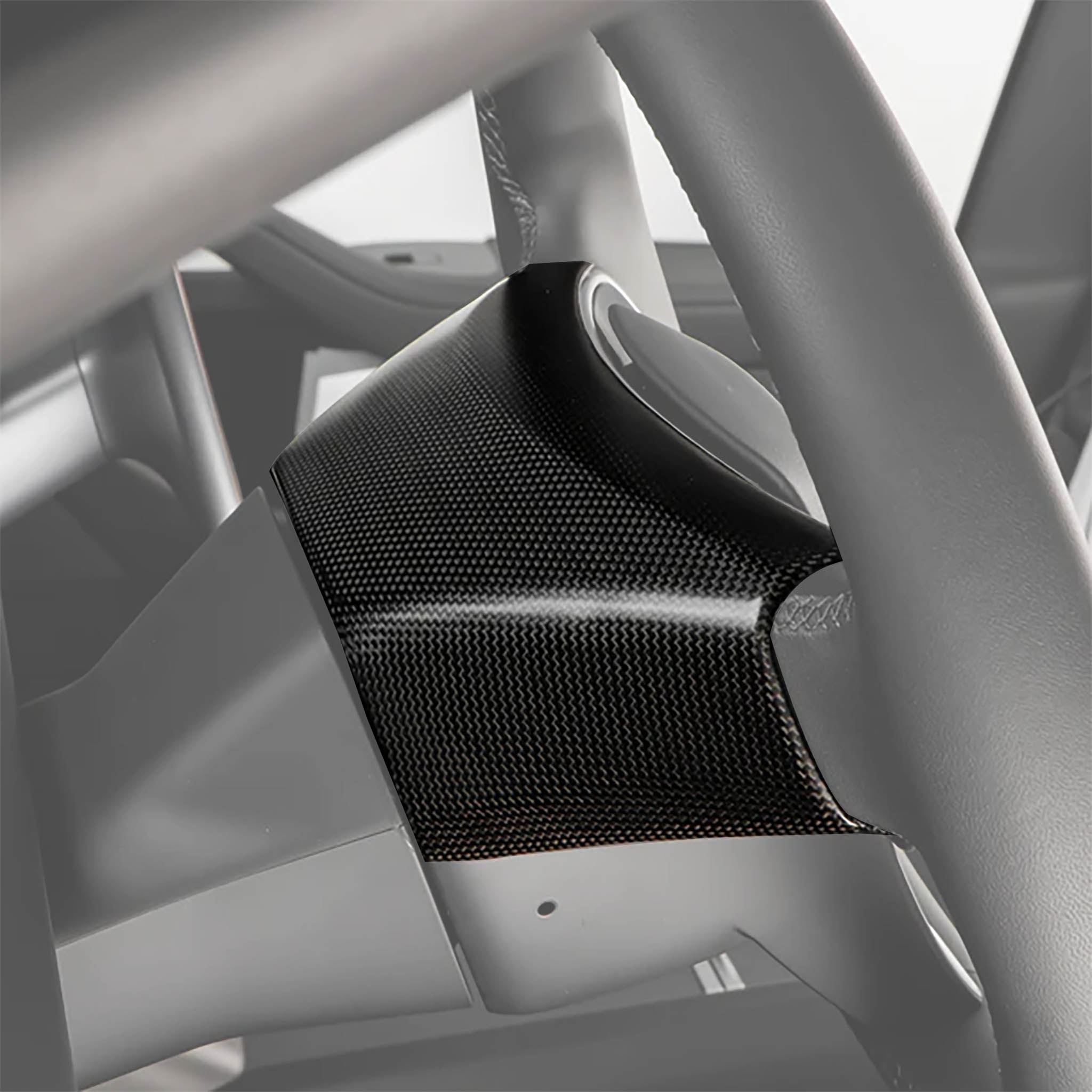 carbon fiber steering wheel trim cover for tesla model 3 highland