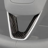 Real Carbon Fiber Steering Wheel Trim For Tesla New Model 3 Highland 2024+ & 2026 Model Y Juniper