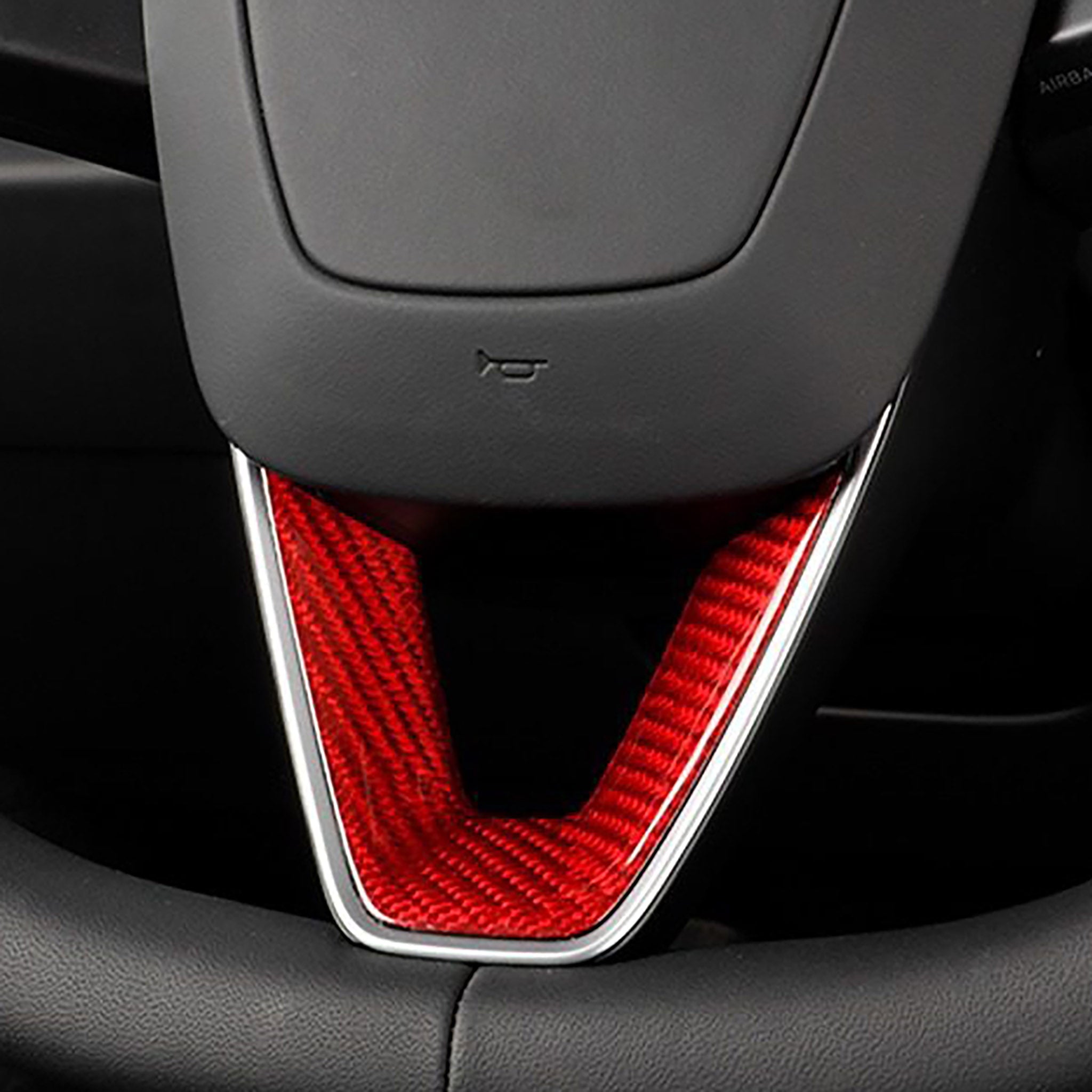 Real Carbon Fiber Steering Wheel Trim For Tesla New Model 3 Highland 2024+ & 2026 Model Y Juniper