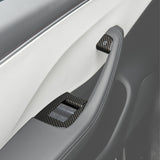 Real Carbon Fiber Window Switch Trim Cover For Tesla Model 3 highland