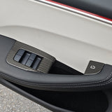 Glossy finish Real Carbon Fiber texture on Model Y Juniper Window Switch Trim Cover