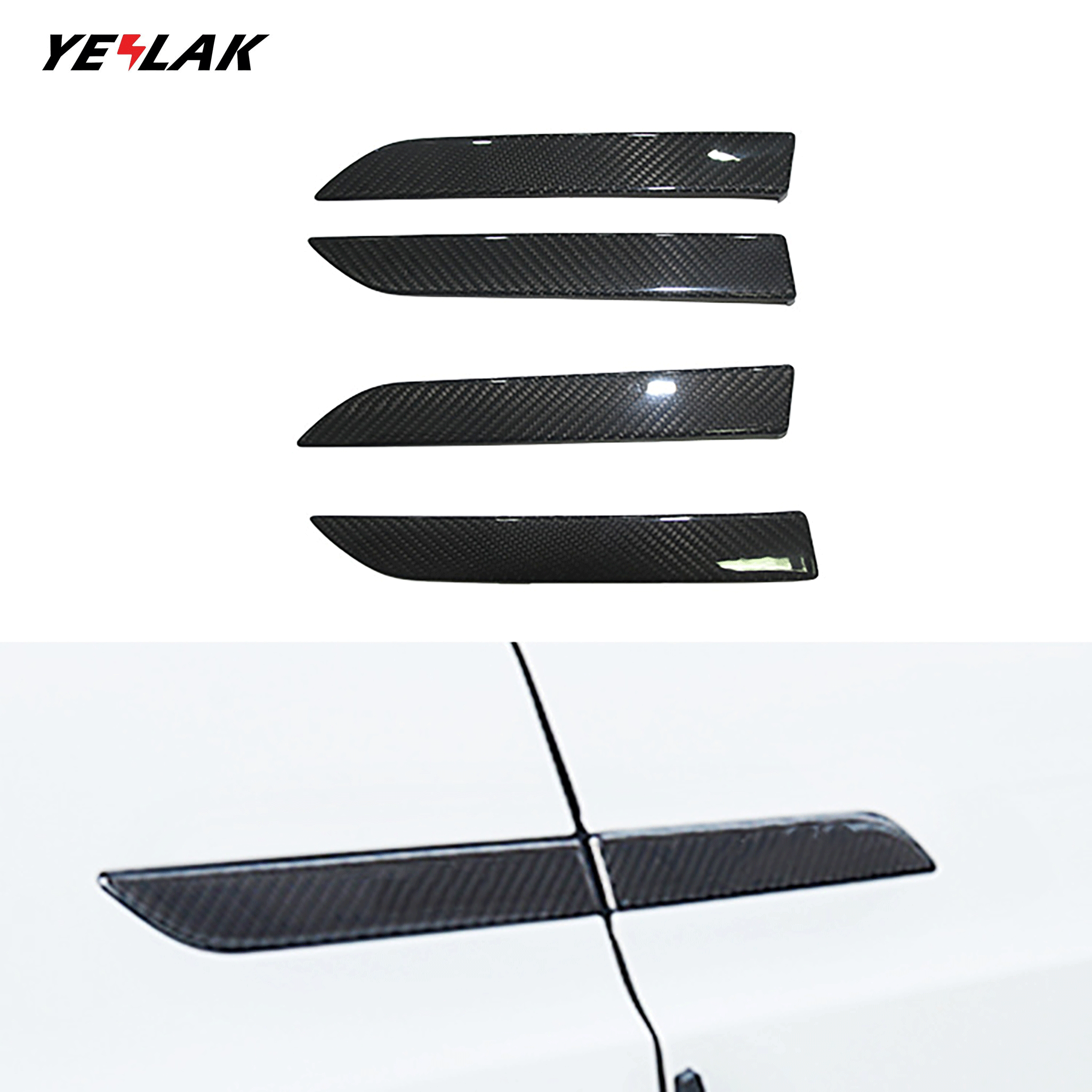 Carbon Fiber Door Handle Covers For Tesla Model X