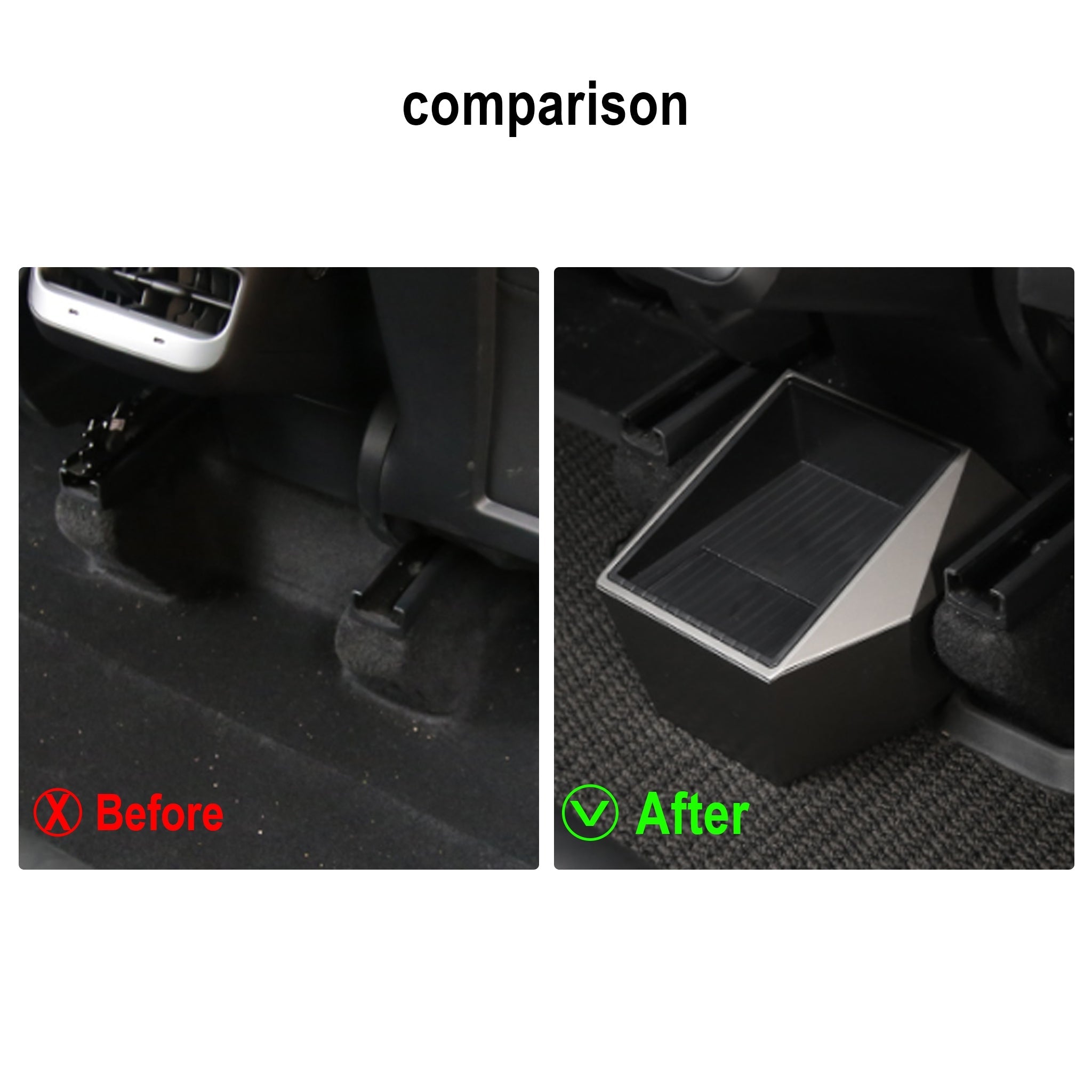 Rear Center Console Organizer Storage Box For Tesla Model Y - Cybertruck Style