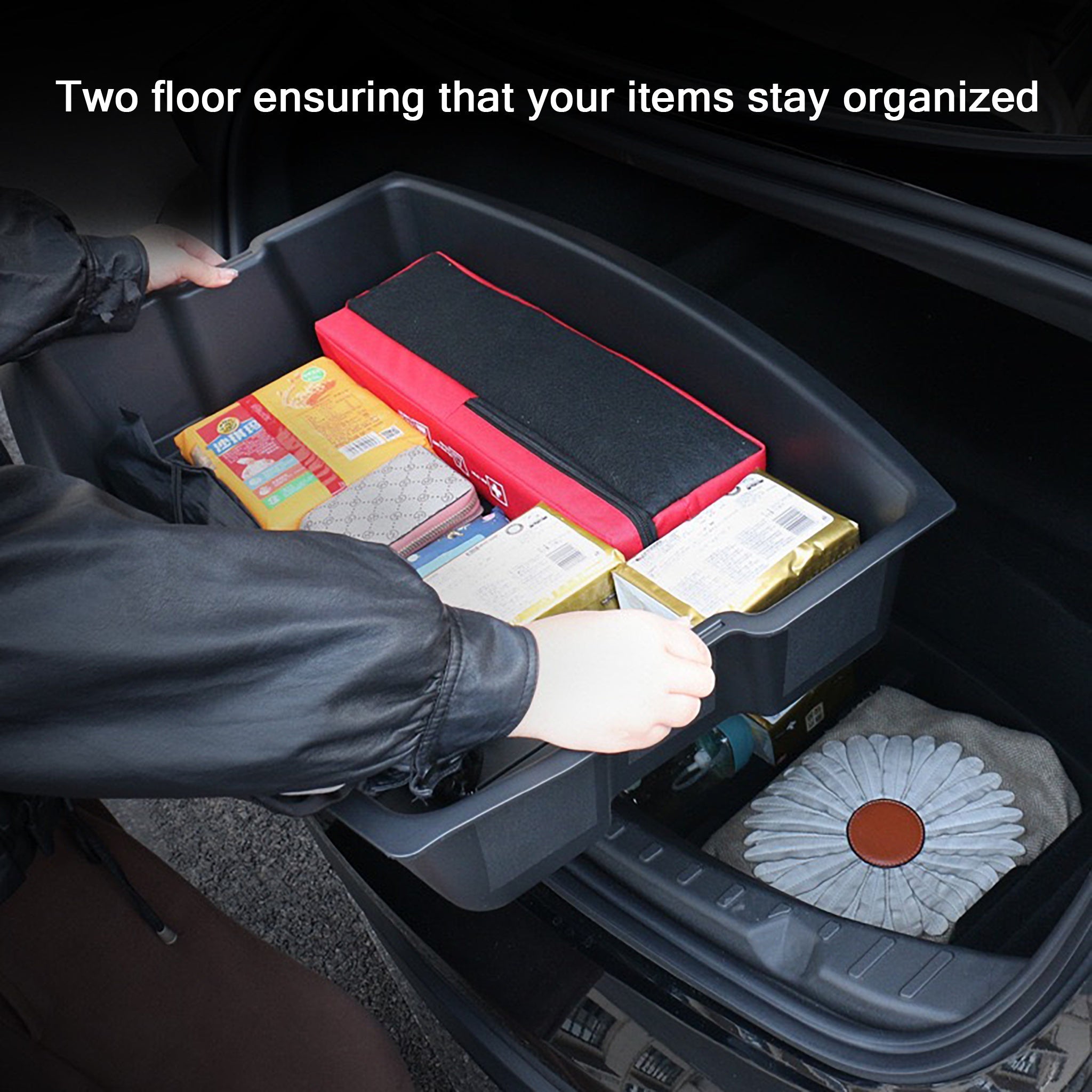 Rear Trunk Well Storage Organizer Boxes for Tesla Model 3 Highland 2024+