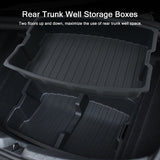 Rear Trunk Well Storage Organizer Boxes for Tesla Model 3 Highland 2024+