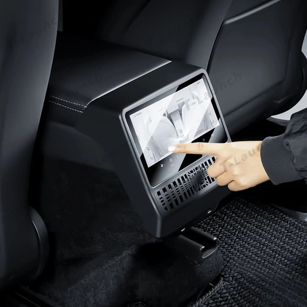 All-in-One Central Screen Tempered Glass & Frame Cover for Tesla Model YL 2026+