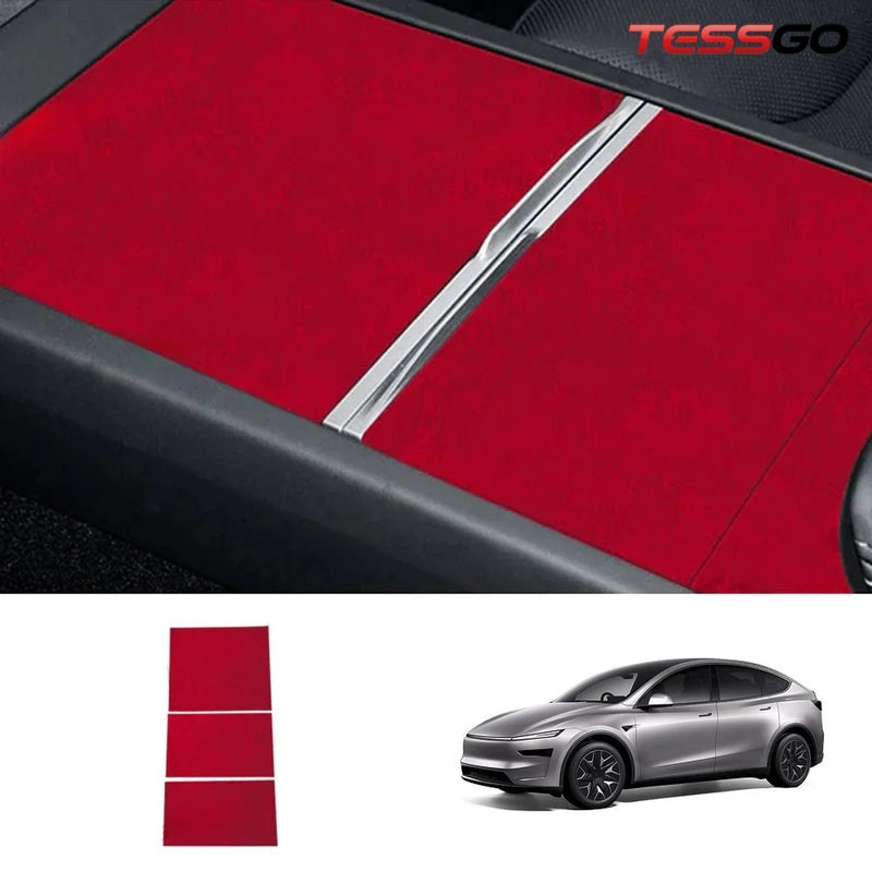 Alcantara Center Console Sticker Cover for Tesla Model Y L 2026+