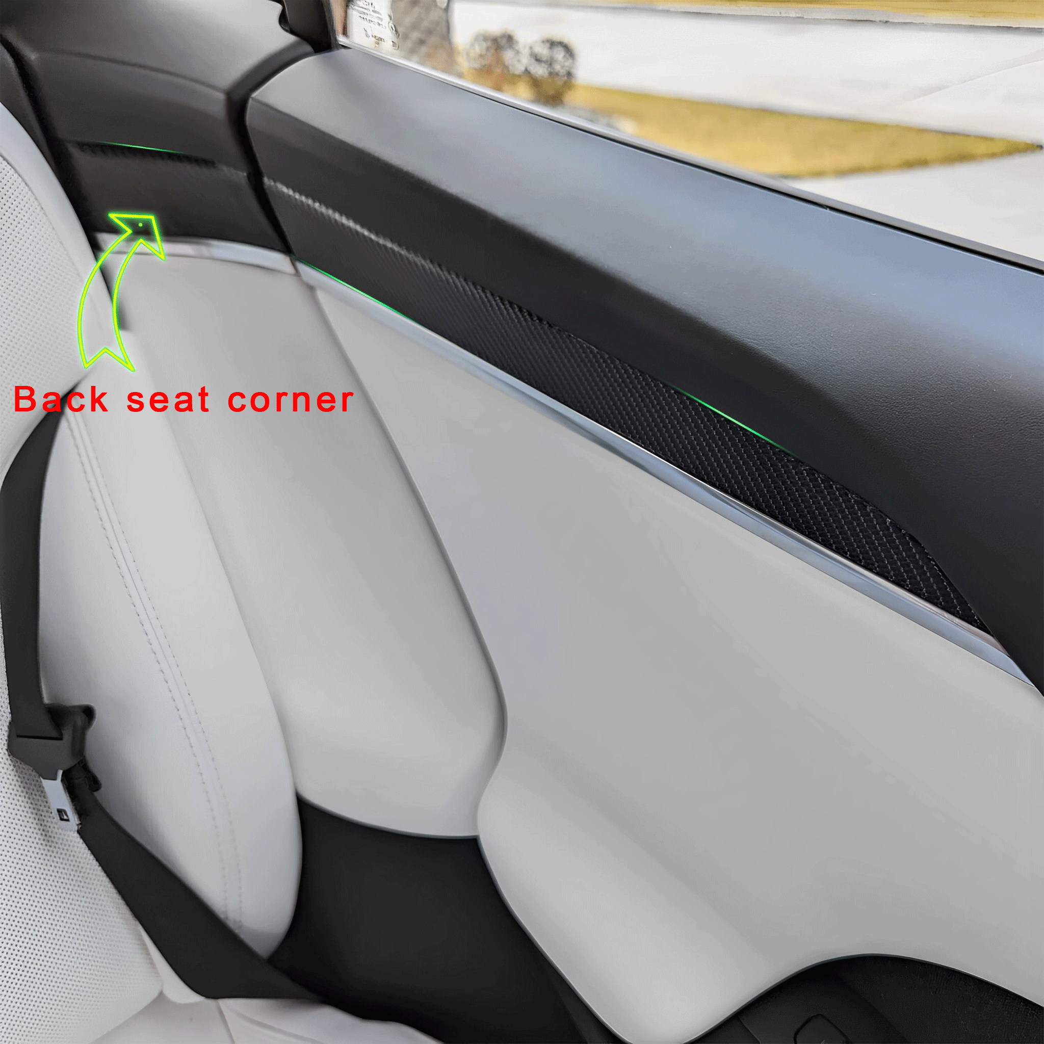 Premium Real Carbon Fiber Interior Door Trim Kit for Tesla Model S/X | OEM Fit & Plaid Compatible 2021-2026+