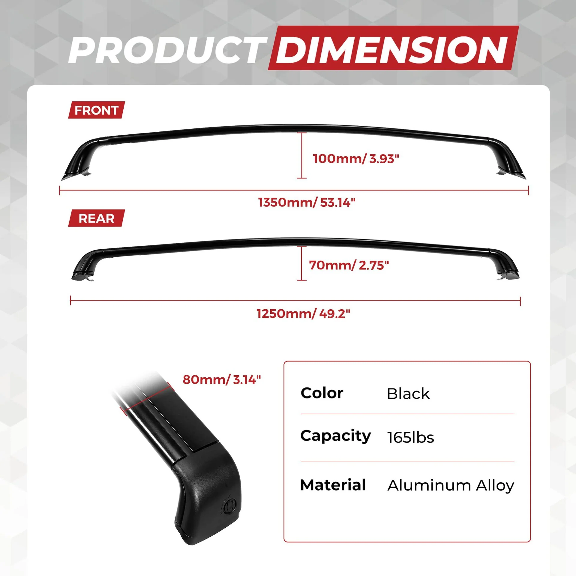 Roof rack for Tesla Model 3 and Model Y 2017-2025+