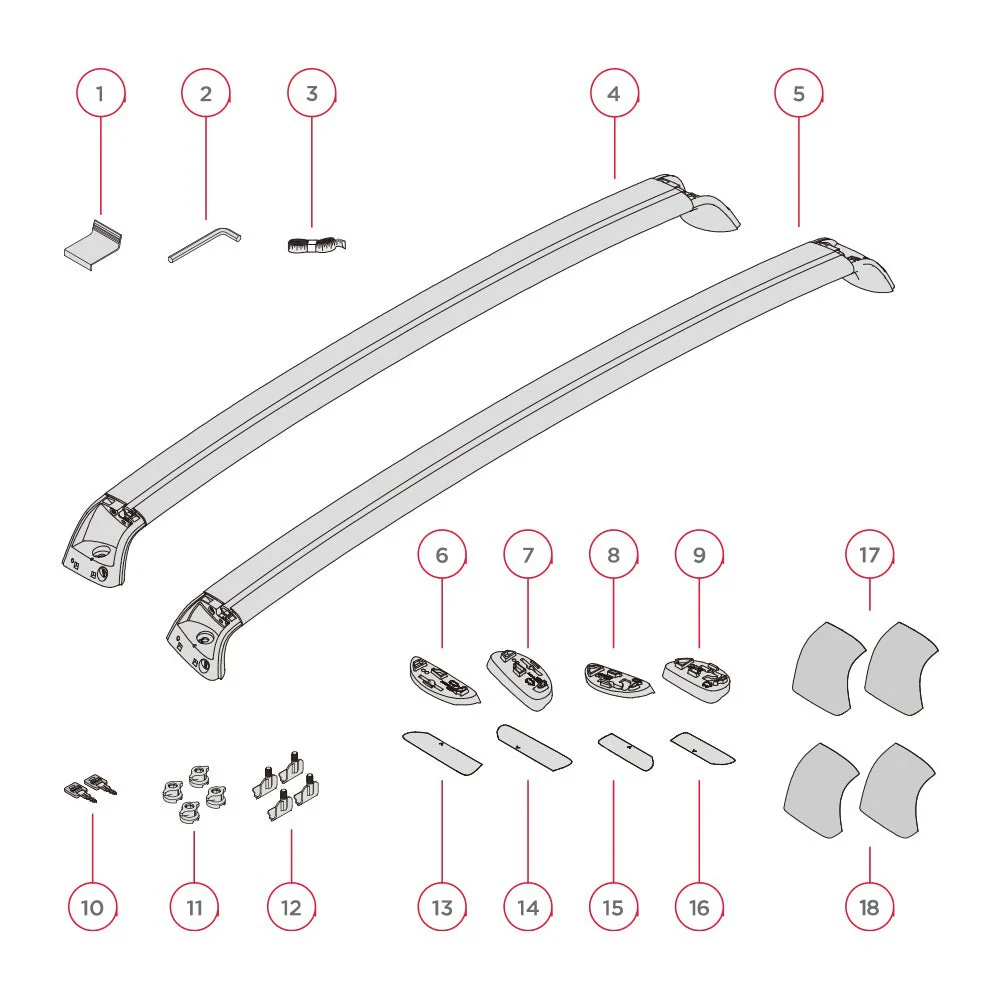 Roof rack for Tesla Model 3 and Model Y 2017-2025+
