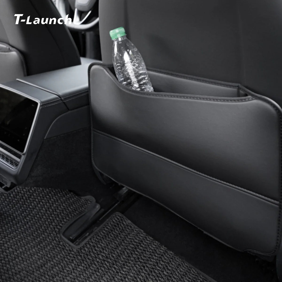 Nappa Leather Front Seat Back Kick Protectors for Tesla Model 3/Y/Y L 2024+ (2 PCS)