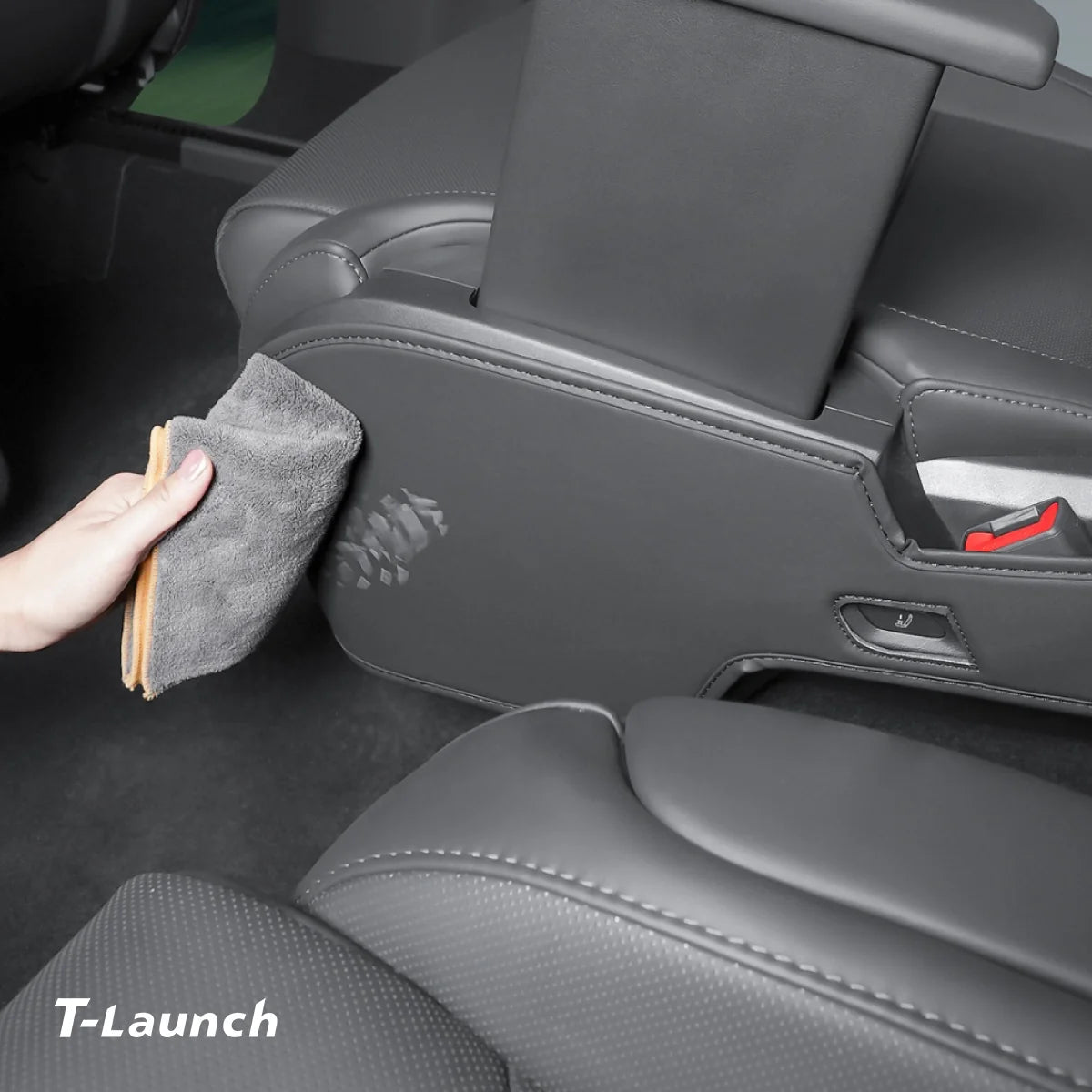 Nappa Leather Second Row Seat Side Panel Protectors for Tesla Model Y L 2026+
