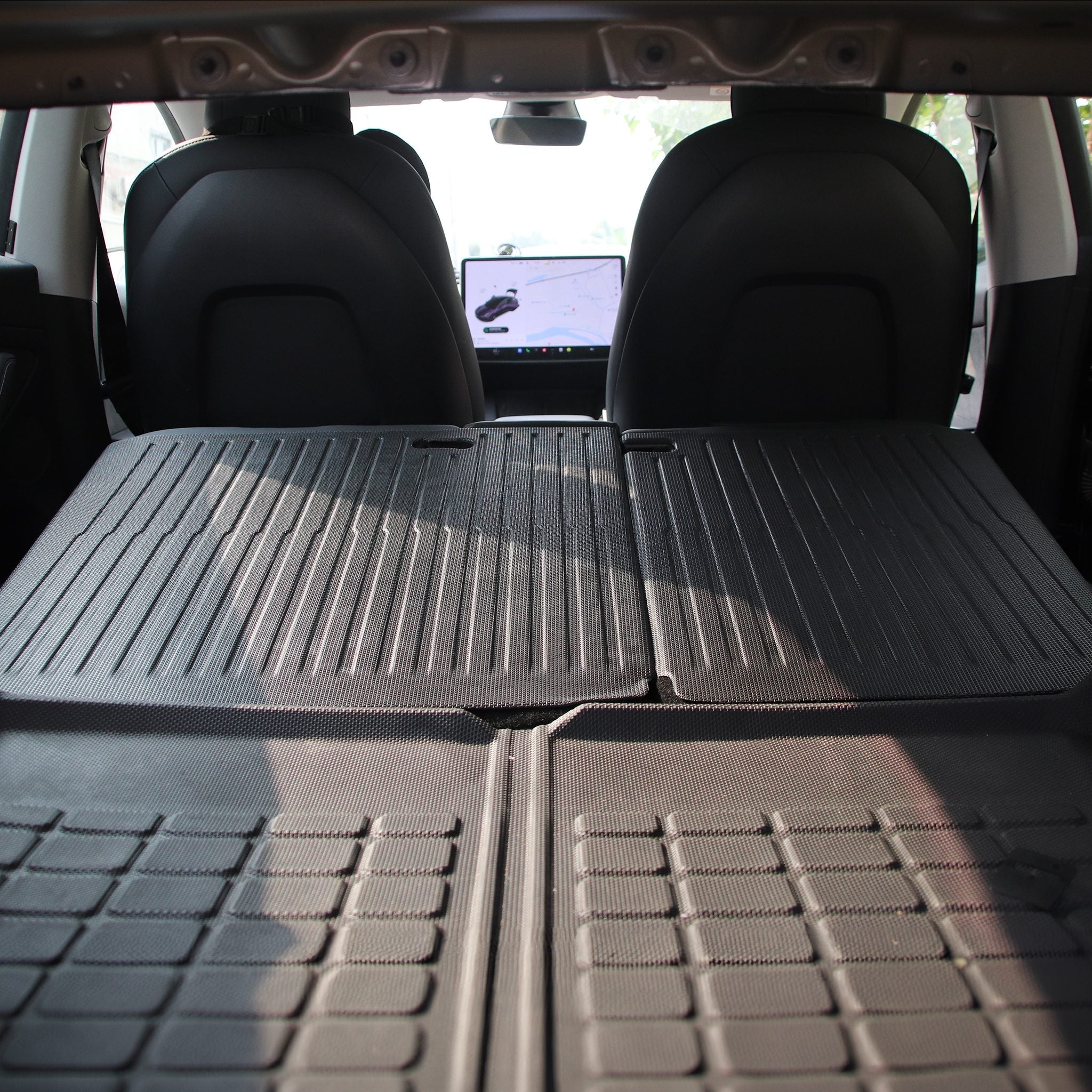 Bundle: 2024+Model 3 Highland Floor Mats Full Wrap & Liners Full Set 8 PCS (floor mat with carpets)