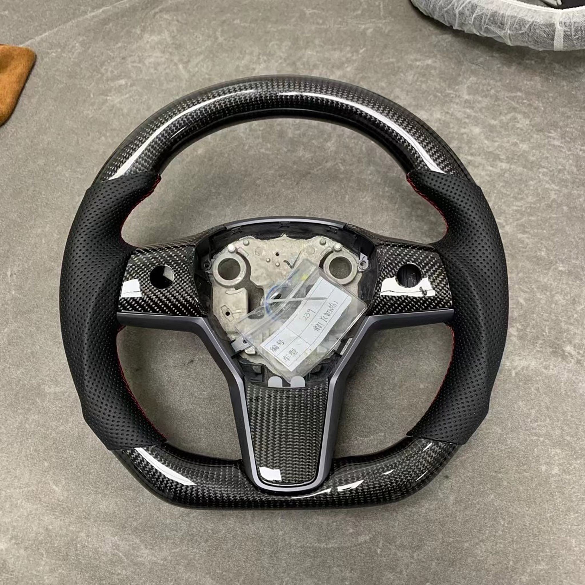 Carbon Fiber Sport Steering Wheel Upgrade for Tesla Model 3 (2017–2023.09) & Model Y (2020–2025.02) – Luxury Custom Interior Upgrade