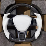 Carbon Fiber Sport Steering Wheel Upgrade for Tesla Model 3 (2017–2023.09) & Model Y (2020–2025.02) – Luxury Custom Interior Upgrade