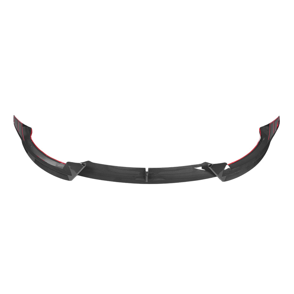 Sporty Front Lip Spoiler for Tesla Model 3 (2017-2023.09) | ABS Plastic Body Kit in Glossy/Matte Black & Carbon Fiber